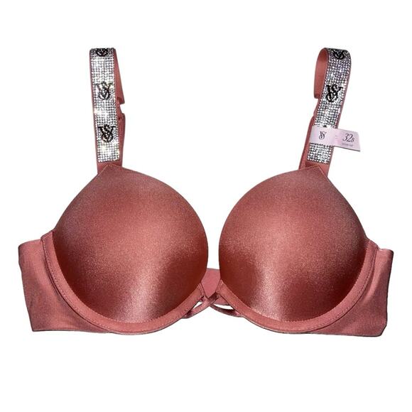 Victoria's Secret Secret Bombshell Shine Strap Bra Smooth Rose Blush Size 32B - Picture 1 of 4